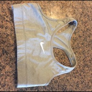 Gray Nike sports bra size medium
